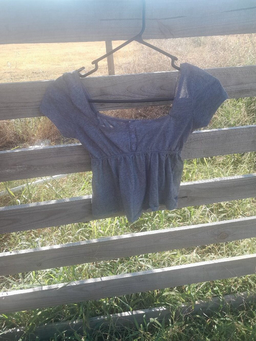 Gray babydoll top